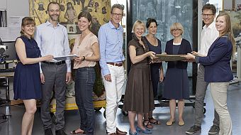 Das Team des Forschungsprojekts zur Tafelmalerei am Germanischen Nationalmuseum