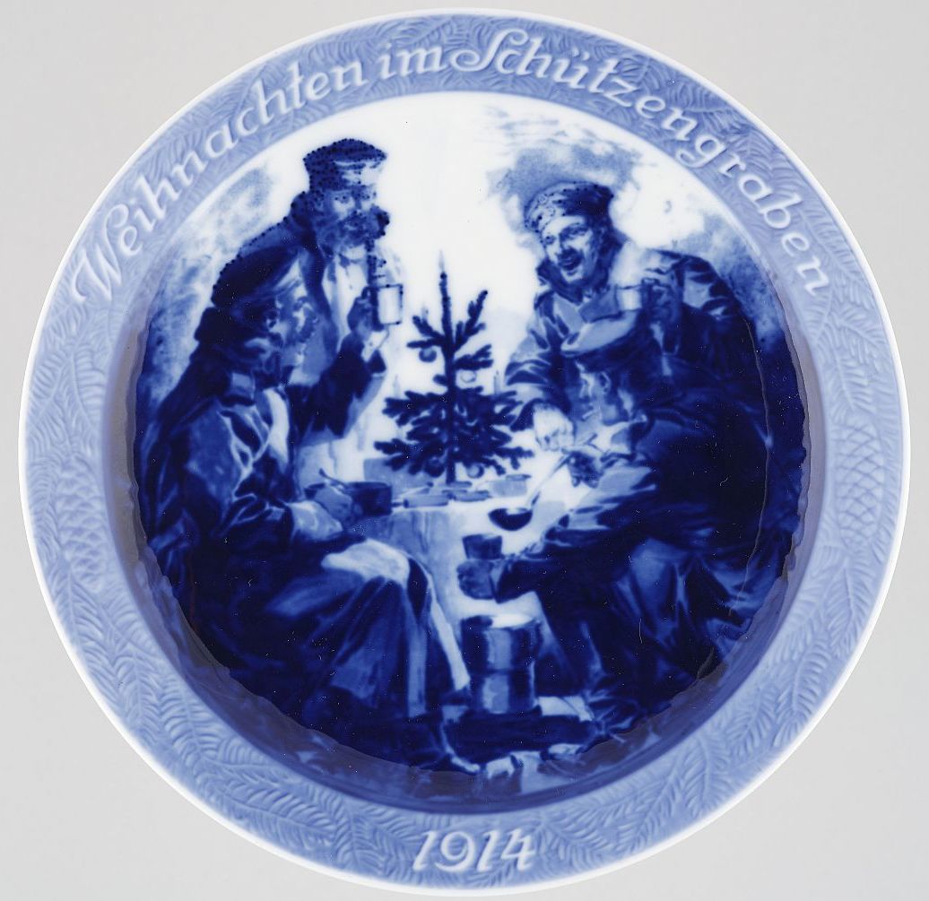 Weihnachtsteller „Weihnachten im Schützengraben", Selb, 1914