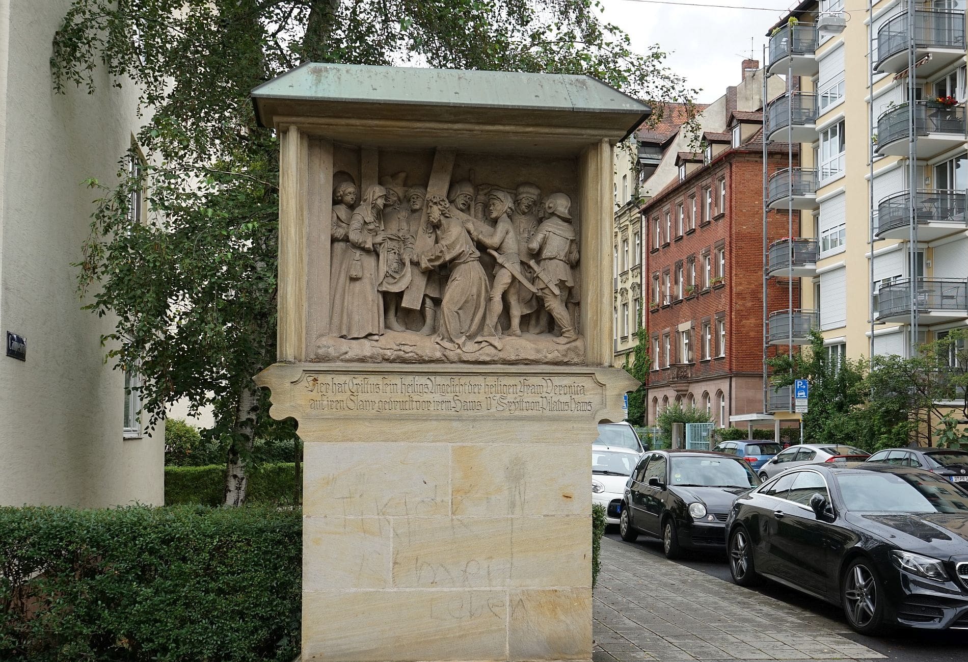 Kreuzwegstation von Adam Kraft im Nürnberger St.Johannis (Foto: Autor) Kreuzwegstation von Adam Kraft im Nürnberger St.Johannis (Foto: Autor)