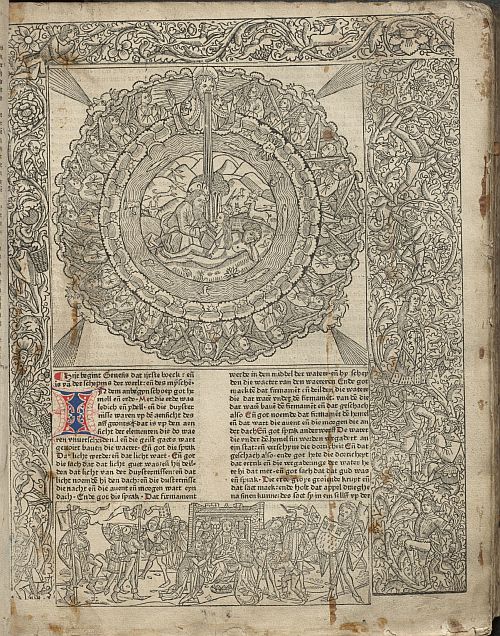 Blatt aus der biblia von Bartholemäus von Unckel und Heinrich Quentell (Drucker)aus Köln, etwa 1478