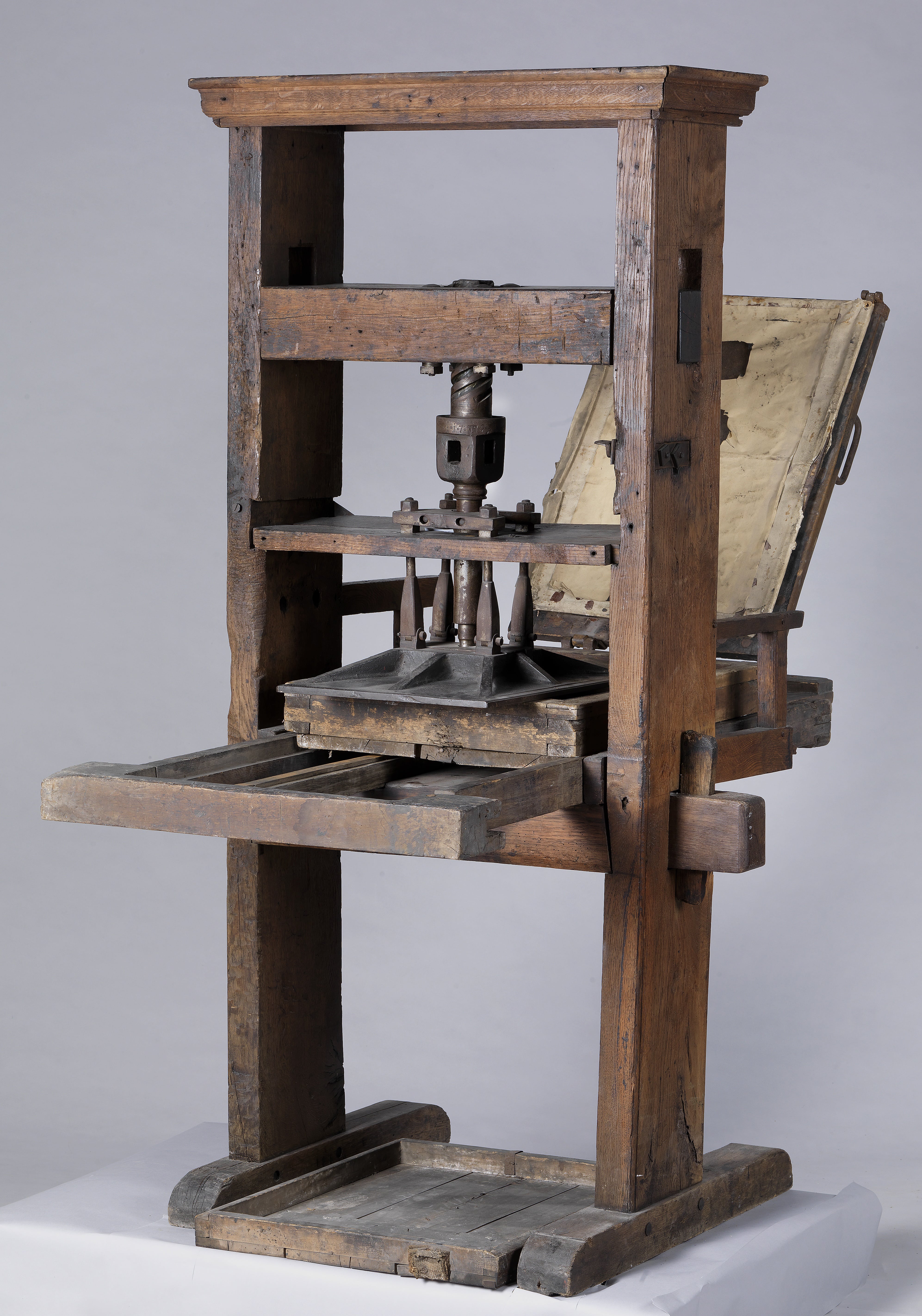 Druckerpresse, auch Buchdruckerpresse oder Handtiegelpresse, 1793, Nürnberg