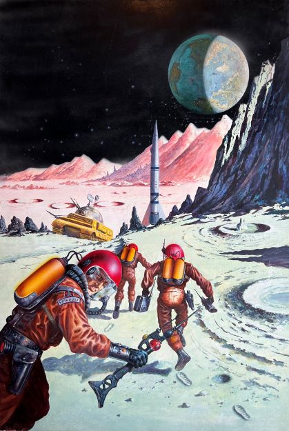 Coverentwurf für Unternehmen Stardust (Perry Rhodan Heft Nr. 1, 5. Auflage), Johnny Bruck, 1982