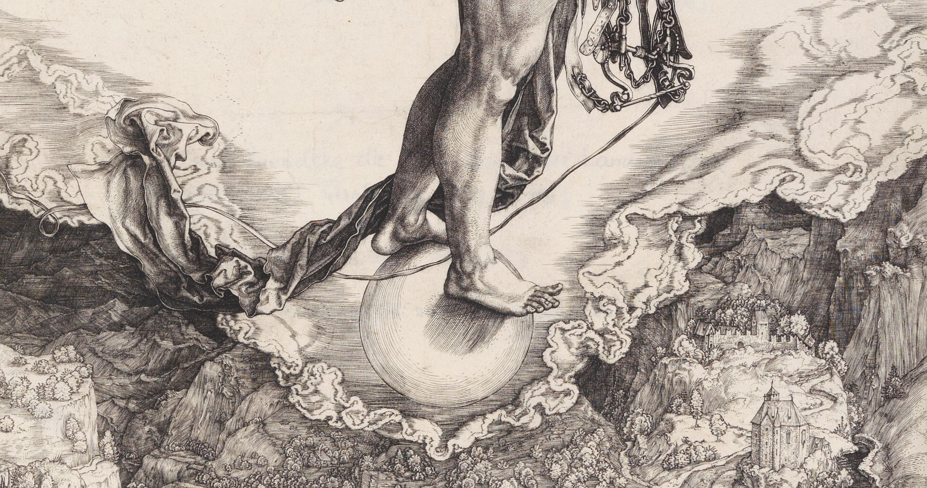 Albrecht Dürer: Nemesis (Das große Glück), um 1501 (Foto: Monika Runge) 