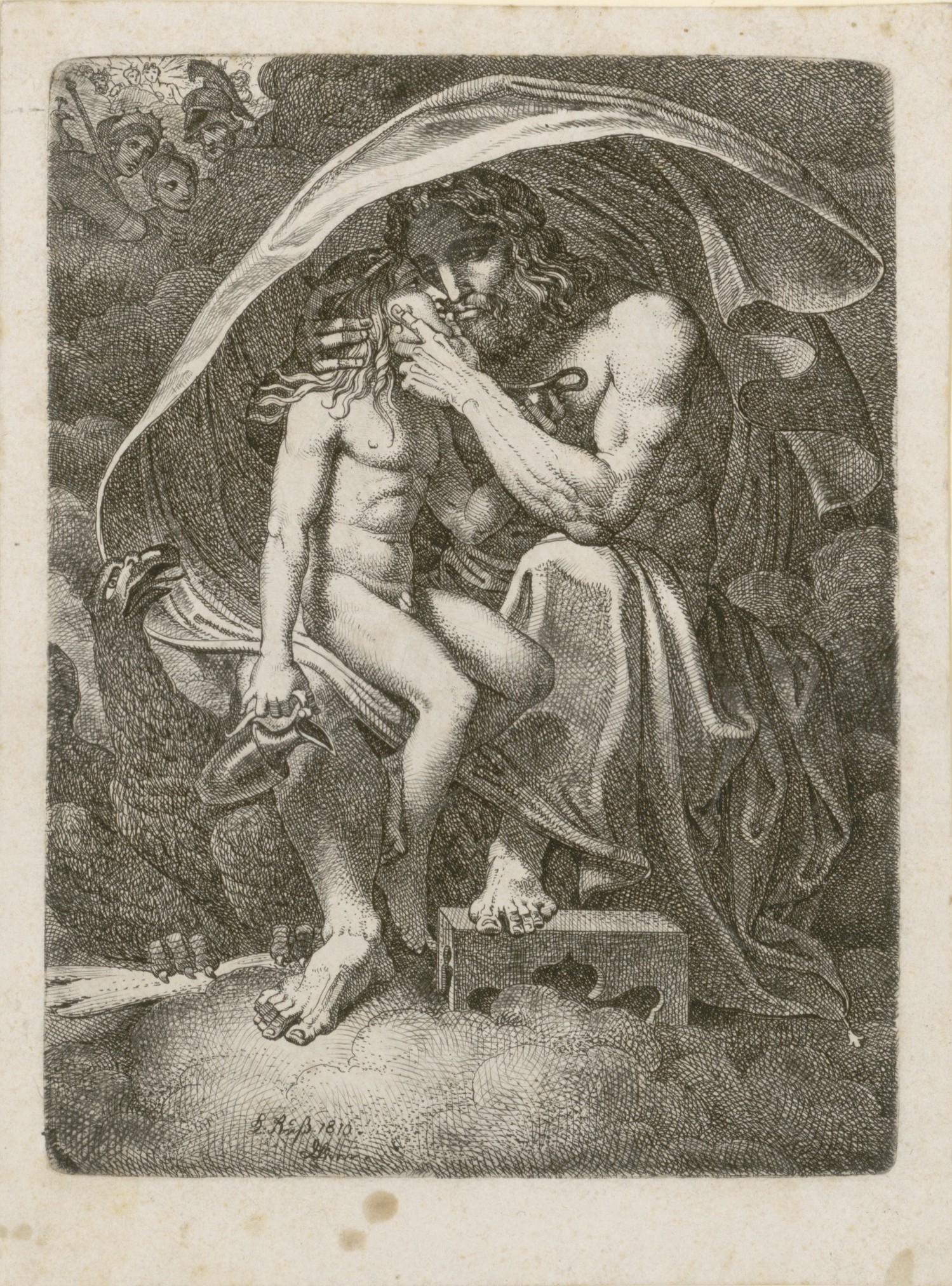 Karl Ruß, Jupiter liebkost Ganymed, 1810